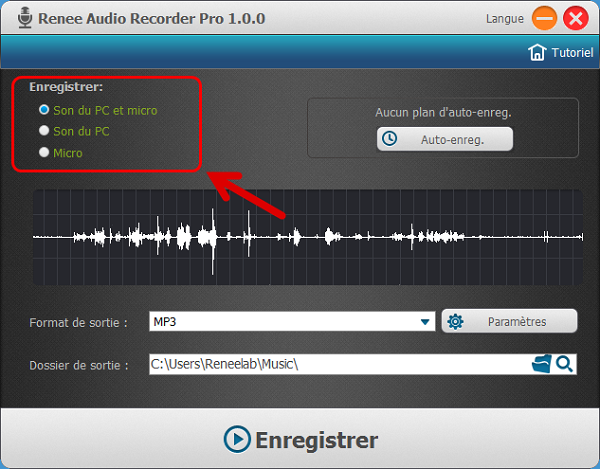 Logiciel d'enregistrement audio - Renee Audio Recorder Pro