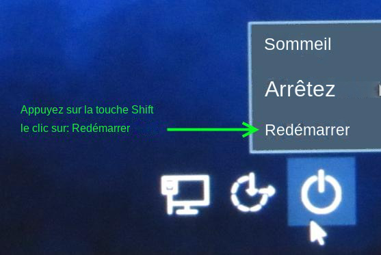 appuyez sur la touche Maj et cliquez sur le bouton de répétition