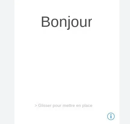 iPhone Bonjour écran