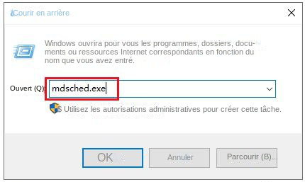 Entrez mdsched.exe