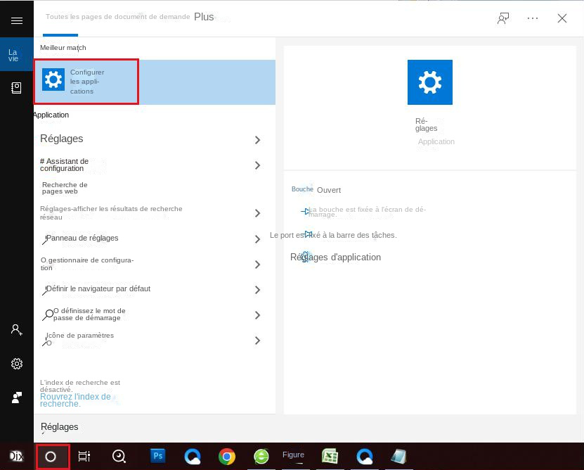 Ouvrez l'application des paramètres