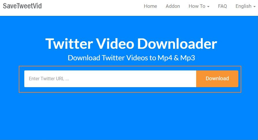 Coller l'URL dans SaveTweetVid