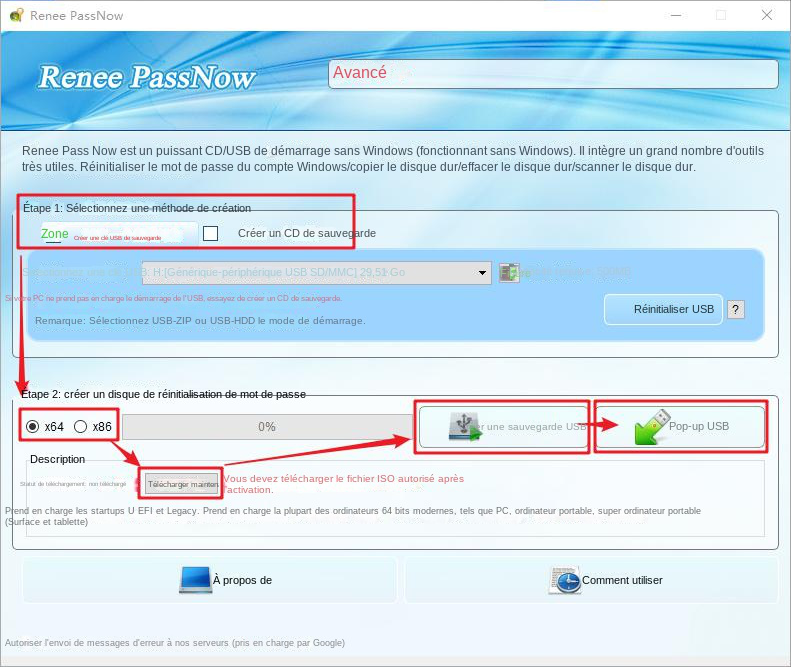 créer un disque de démarrage