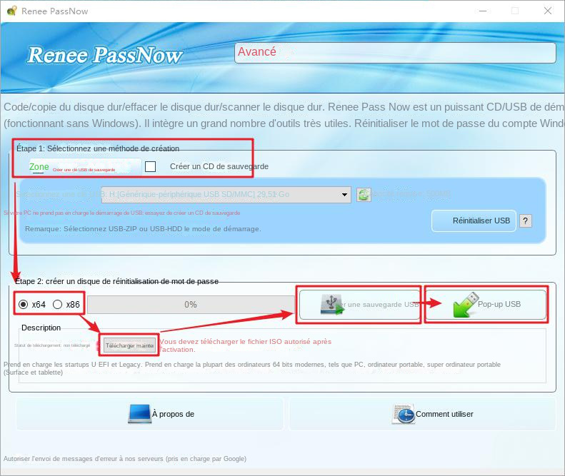 créer un disque de démarrage