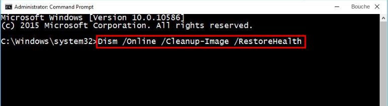 Tapez DISM /En ligne /Cleanup-Image /RestoreHealth