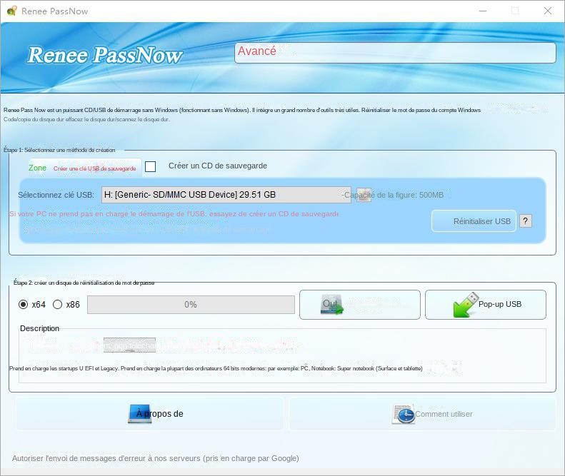 Interface Renée PassNow