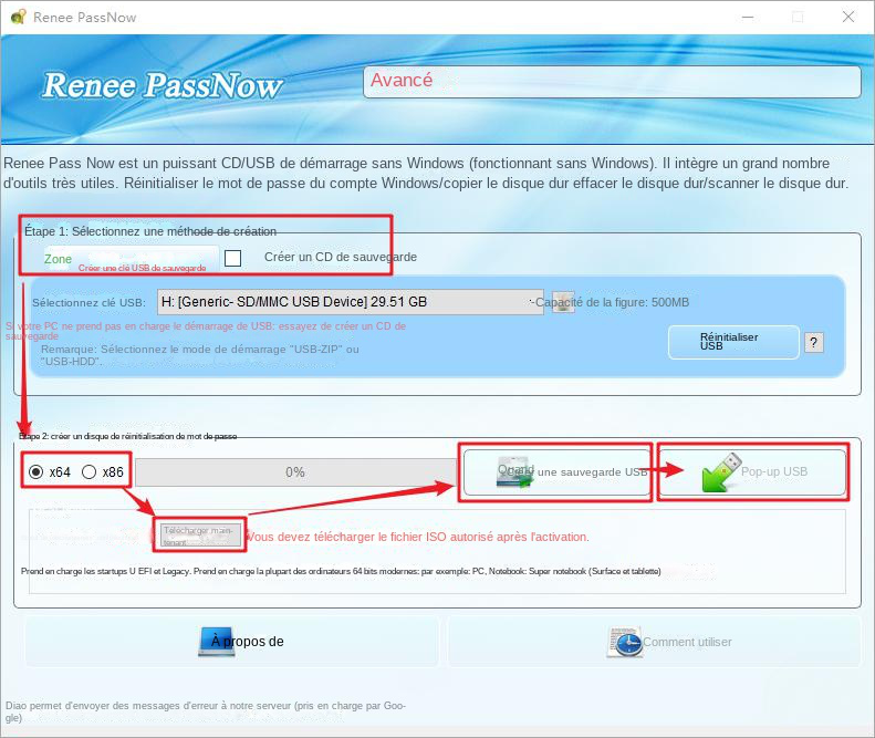 créer un disque de démarrage