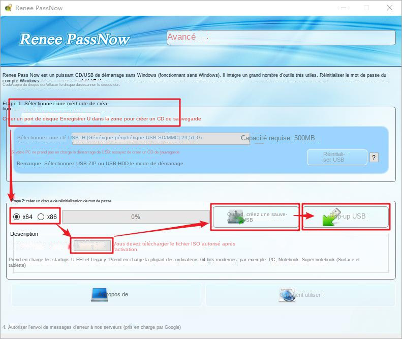 créer un disque de démarrage