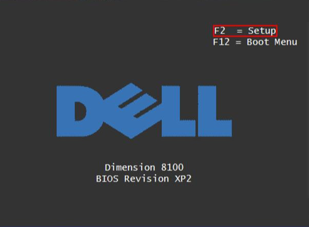 Touche de raccourci pour le démarrage de Dell dans le BIOS