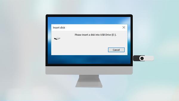 Veuillez insérer un disque dans le lecteur USB