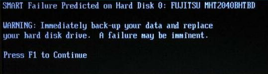 Message d'erreur Smart Failure Predicted on Hard Disk