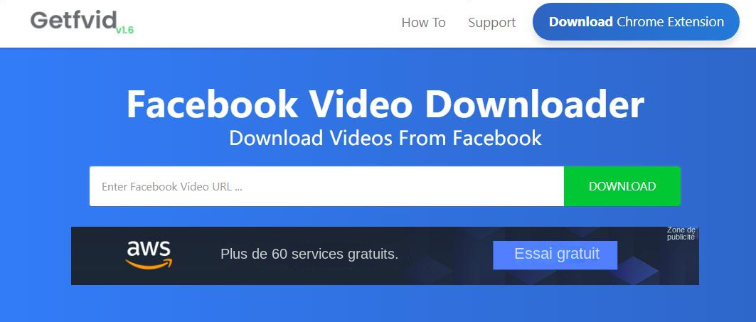Outil de téléchargement de vidéos en ligne Getfvid