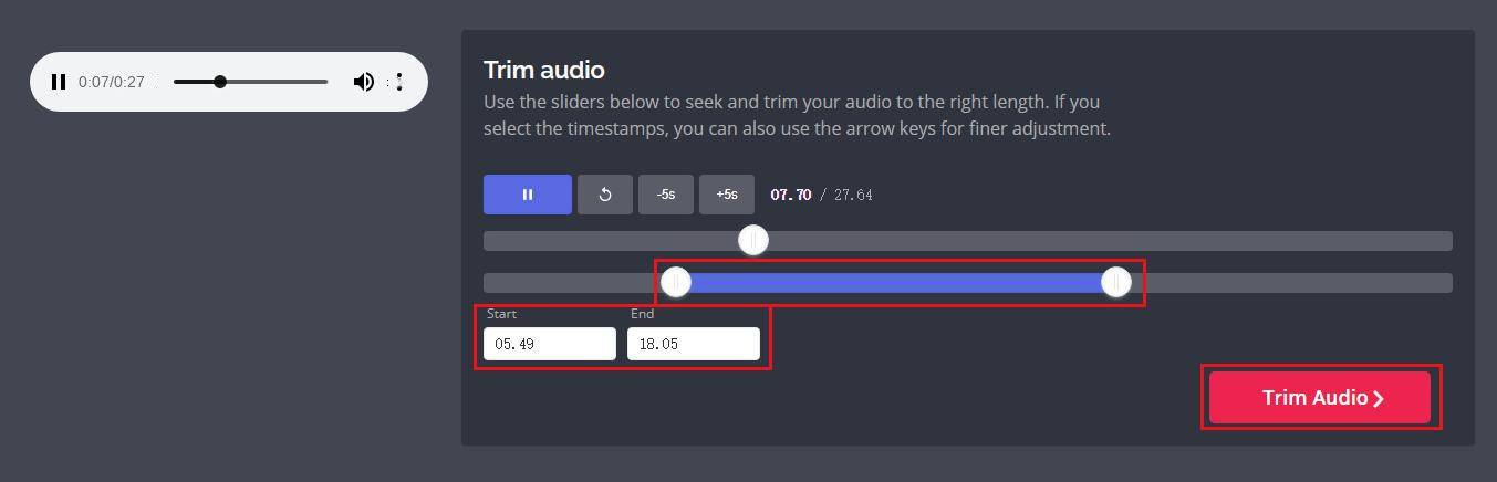 Couper les fichiers audio