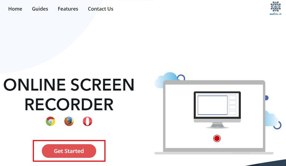 Ouvrez le site Web d'enregistrement d'écran en ligne Screenapp.io