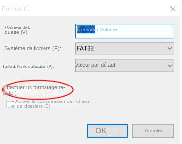 Cochez Format rapide