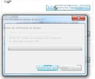 Vérifiez le disque