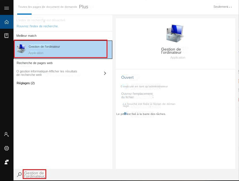 gestion d'ordinateur