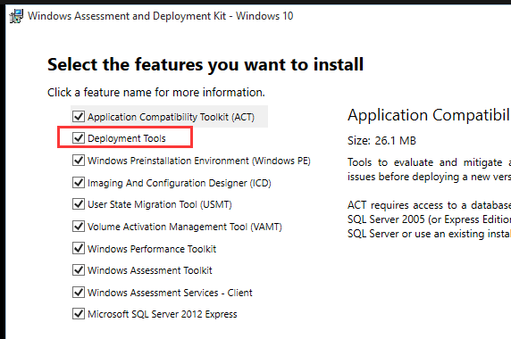 Kit d'évaluation et de déploiement de Windows Windows