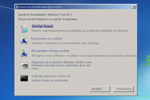 récupérer l'image du système