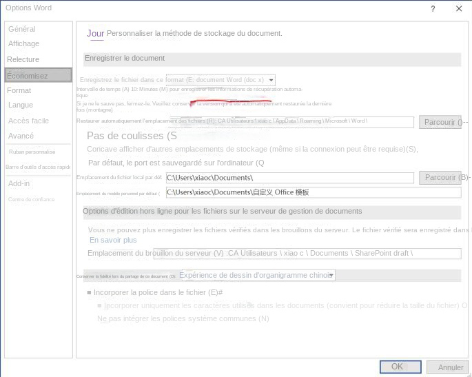 L'accent a été mis sur les questions nécessitant une attention particulière lors de l'utilisation de la fonction de récupération automatique, telles que l'enregistrement des documents en temps voulu et la définition des intervalles d'enregistrement automatique.