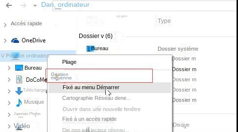 Gestion de mon ordinateur