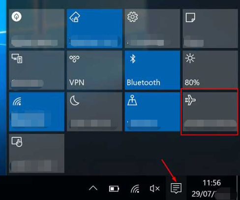 mode avion sur Windows