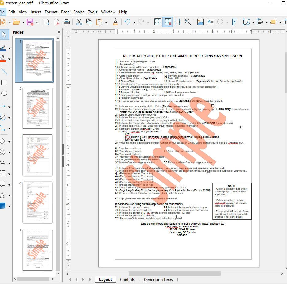 Supprimer un filigrane dans LibreOffice Draw