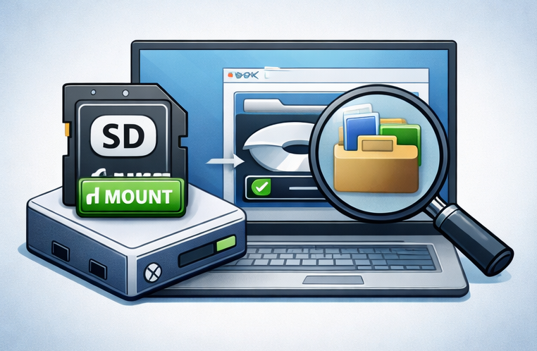 monter l’image de la carte SD