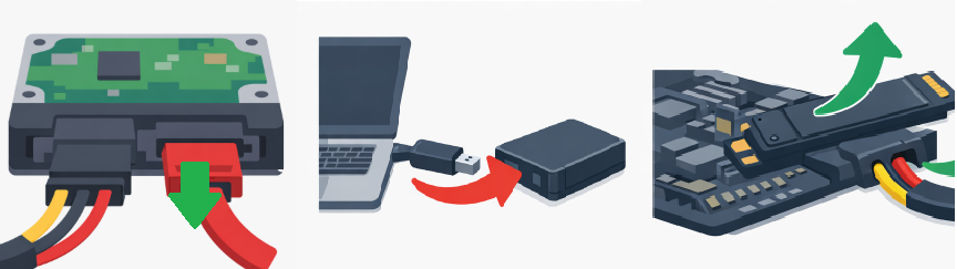 débrancher le disque de l'ordinateur
