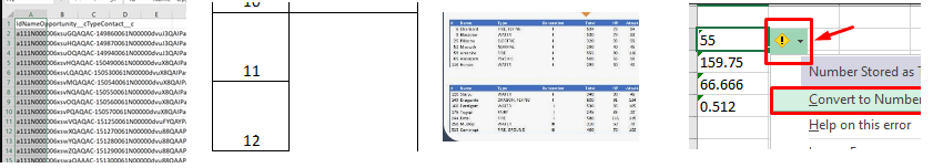 tableaux déformés dans Excel après conversion depuis un fichier PDF