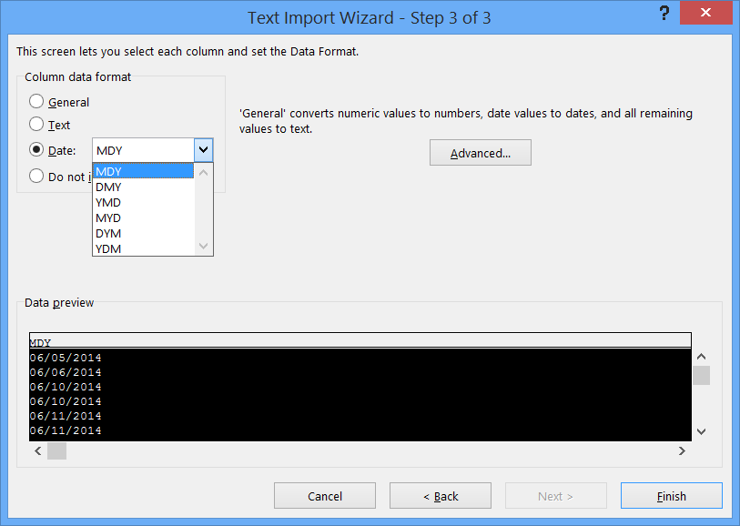 excel choisir le format de date