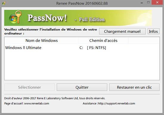 Réinitialiser le mot de passe Windows 8-Renee PassNow