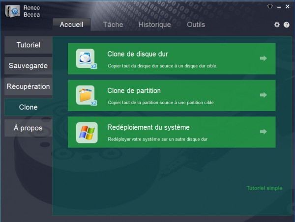 Renee Becca - Logiciel de sauvegarde pour restaurer Windows 8
