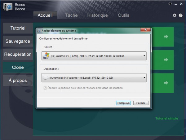 Renee Becca - Logiciel de sauvegarde pour restaurer Windows 8