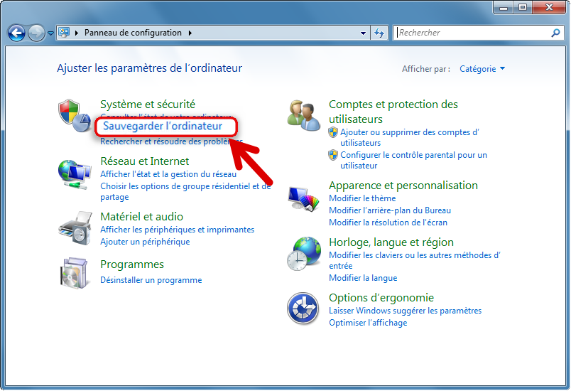 Sauvegarder Windows 7 avec les fonctions de Windows - Renee Becca