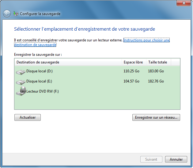 Sauvegarder Windows 7 avec les fonctions de Windows - Renee Becca