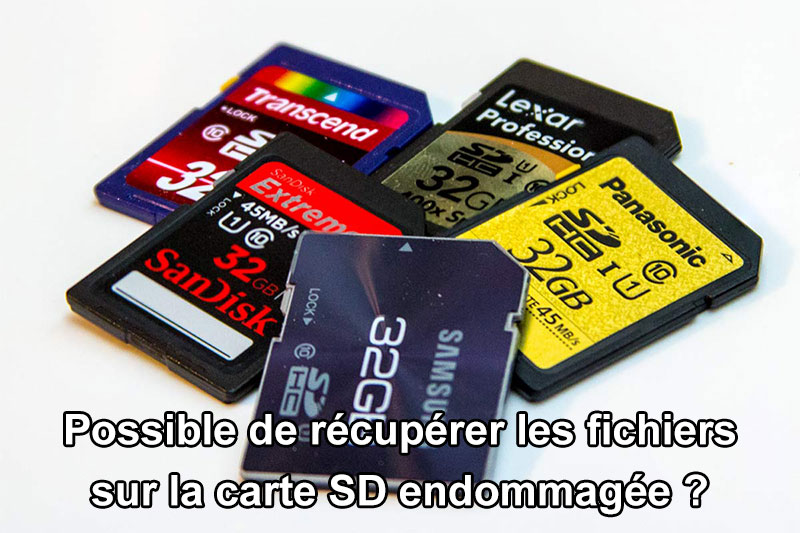 récupérer les fichiers depuis la carte SD endommagée