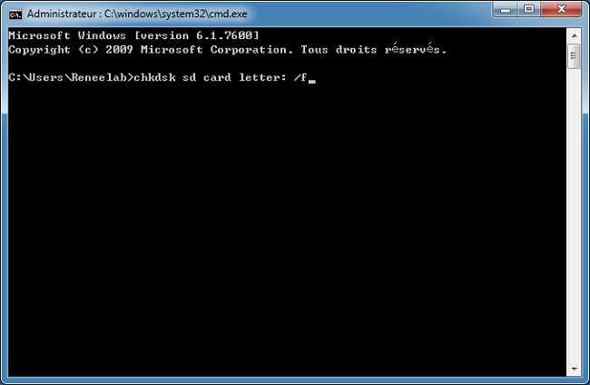 recuperer les fichiers avec la commande chkdsk