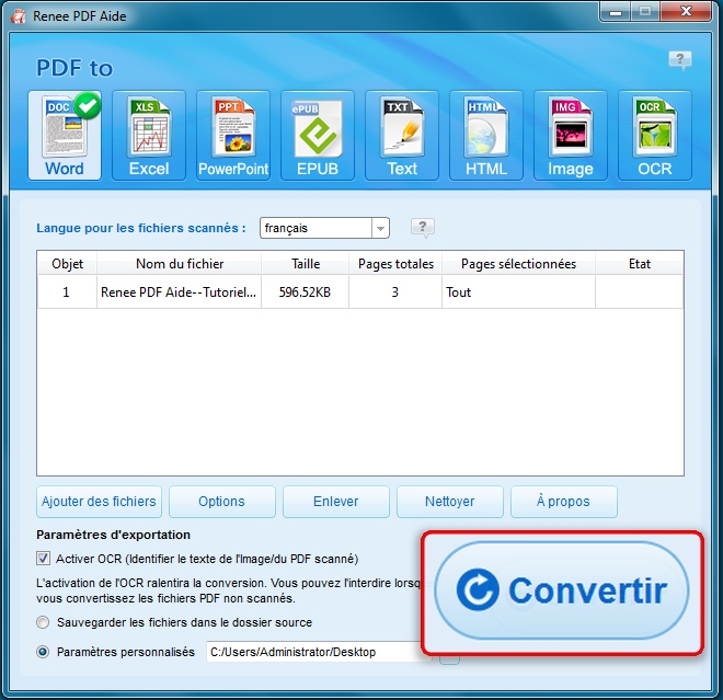 Renee PDF Aide-Convertisseur PDF gratuit pour convertir PDF en doc
