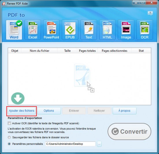 Renee PDF Aide-Convertisseur PDF en Word gratuit français