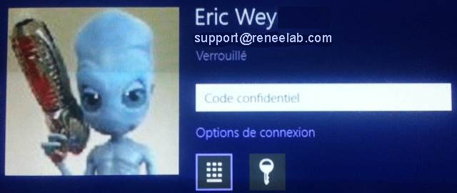 Écran de connexion de Windows 8