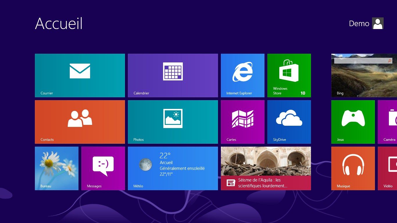 Accueil-Windows 8