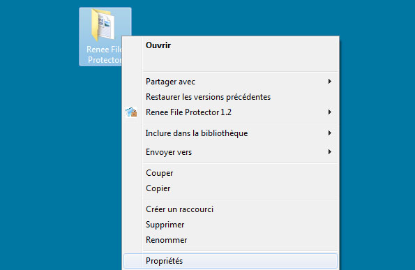 Cacher un dossier - Renee File Protector