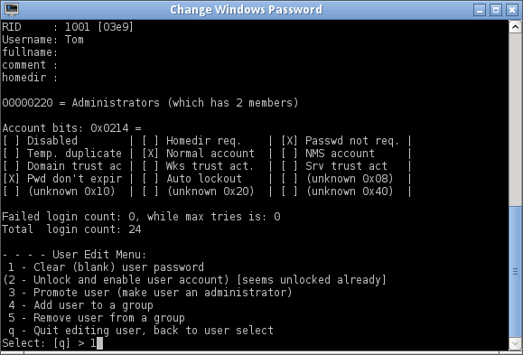 Réinitialiser le mot de passe Windows avec Chntpw-6