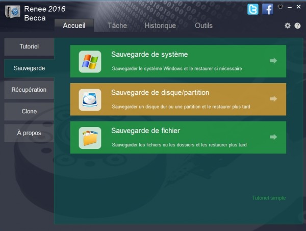sauvegarder les fichiers d'un disque dur avec Renee Becca