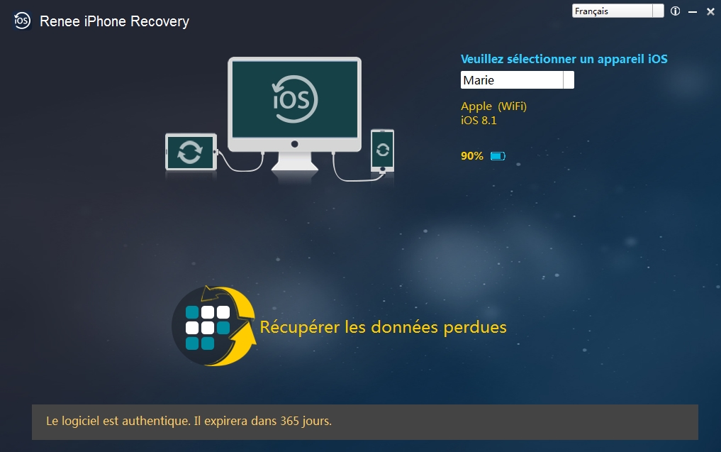 Récupérer vos fichiers d'iphone avec Renee iPhone Recovery