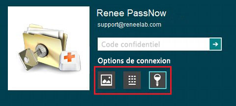 Connexion avec le code PIN