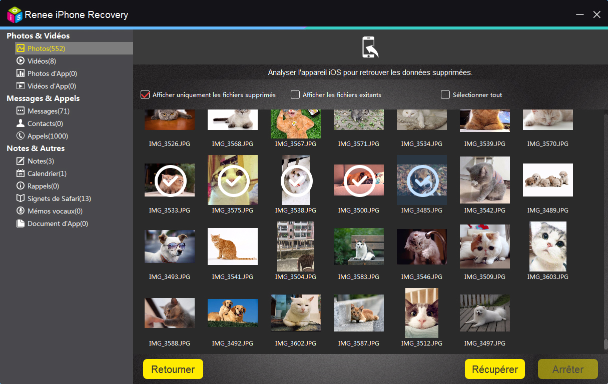 Récupérer les photos perdues sur iPhone