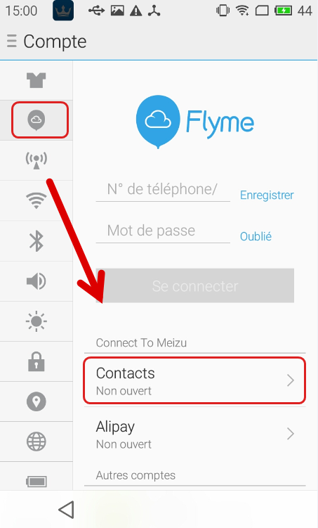 Récupérer les contacts depuis le Cloud -- Renee Android Recovery