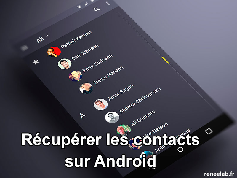 Récupérer les contacts sur le mobile Android--Renee Android Recovery